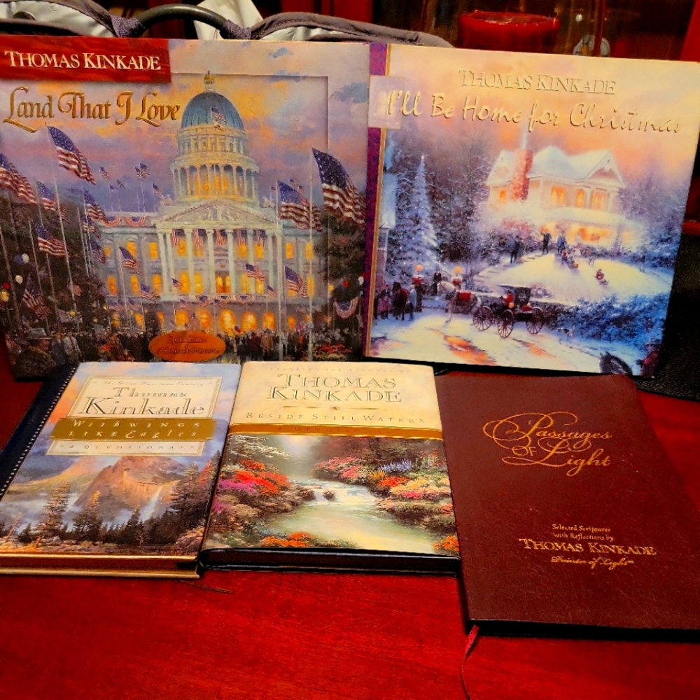 Lot of 5 Thomas Kinkade  books.